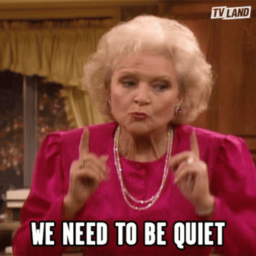 Old Woman We Need To Be Quiet GIF