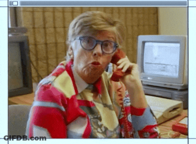 Old Woman Wowza Holding Red Phone GIF