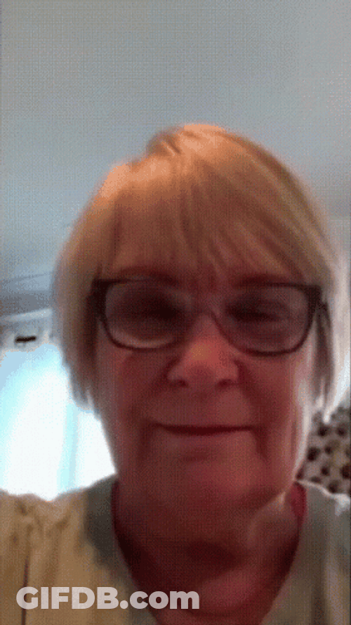 Old Woman Yelling GIF
