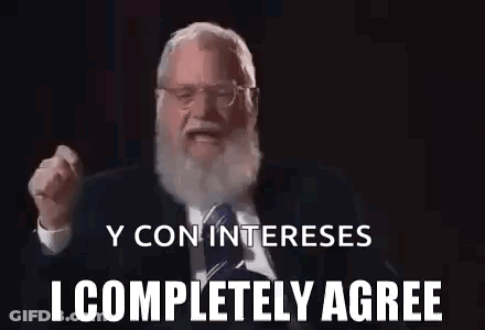 Older Man Beard Glasses Says I Completely Agree GIF