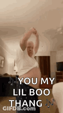 Older Man Dancing With Arms Outstretched GIF