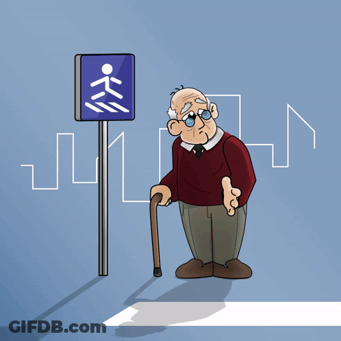 Older Man Driving Car Giving Thumbs Up GIF