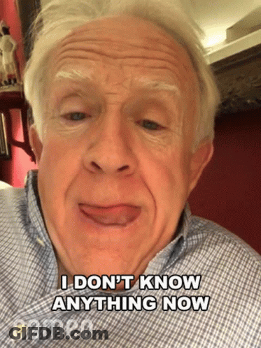 Older Man Funny Face I Don't Know Anything Now GIF