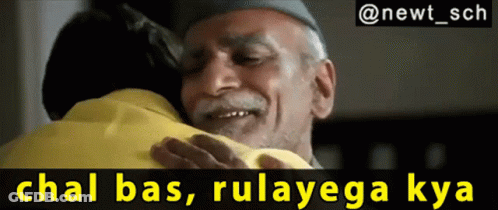 Older Man Hugging Younger Man Chal Bas Rulagaya Kya GIF