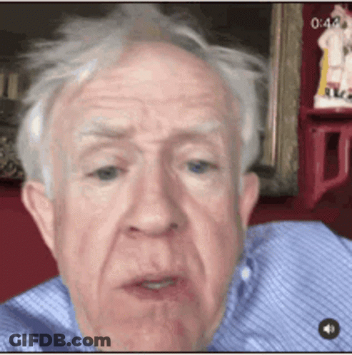 Older Man In Blue Shirt GIF