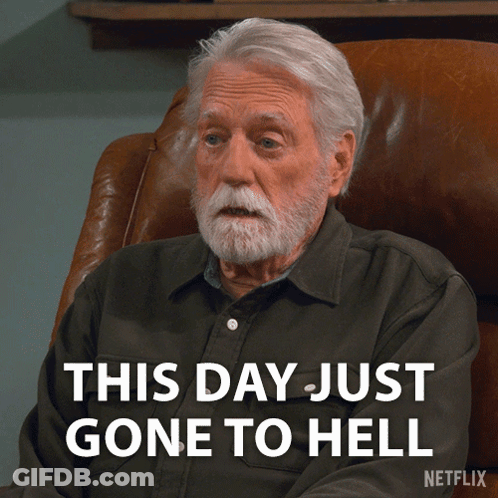 Older Man In Chair This Day Just Gone To Hell GIF