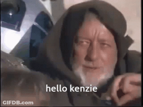 Older Man In Hoodie Says Hello Kenzie GIF