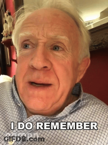 Older Man In Plaid Shirt Says I Do Remember Combo GIF