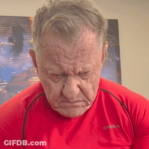 Older Man In Red Columbia Shirt GIF