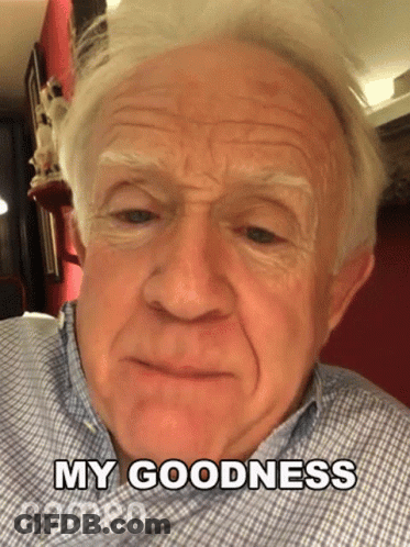 Older Man Making Funny Face Saying My Goodness GIF