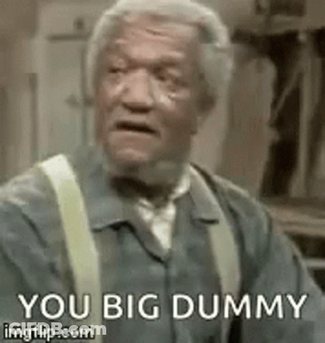 Older Man Making Funny Face Saying You Big Dummy GIF