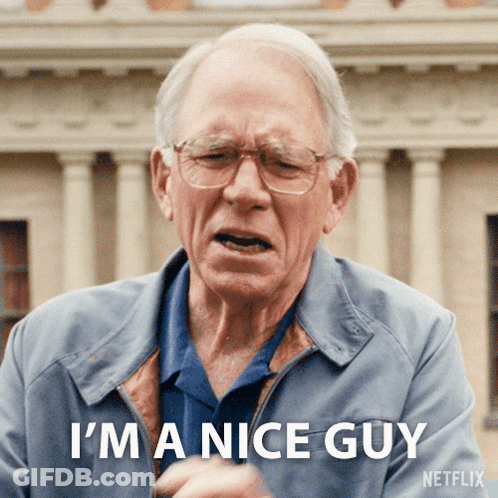 Older Man Saying Im A Nice Guy GIF