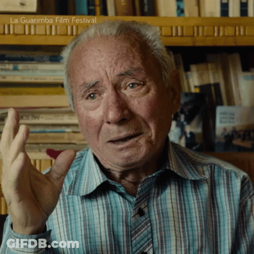 Older Man Talking At La Guarimba Festival GIF