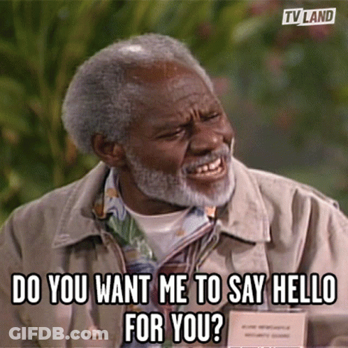 Older Man With Beard Asking Do You Want Me To Say Hello For You GIF