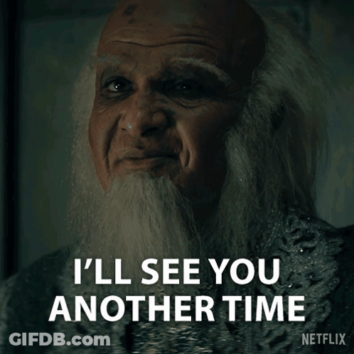 Older Man With Beard Says I'll See You Another Time GIF
