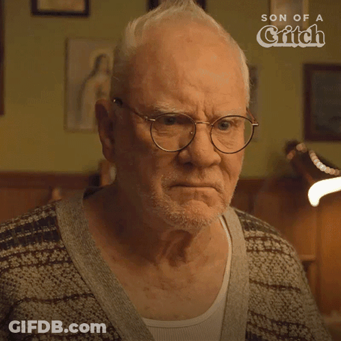 Older Man With Glasses Asking What's Your Rush GIF