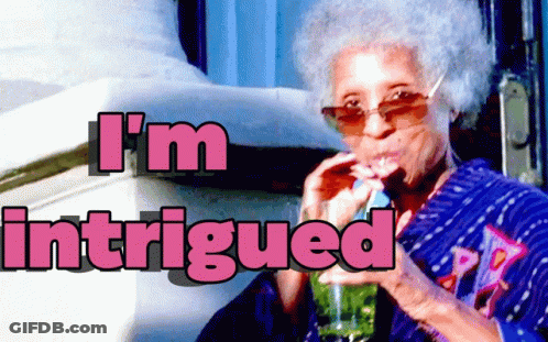 Older Woman Drinking Through Straw I'm Intrigued GIF