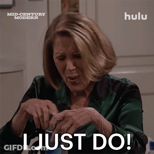 Older Woman Saying I Just Do GIF