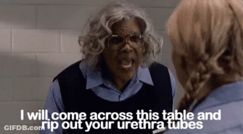Older Woman Talking To Younger Woman In Prison Cell I Will Come Across This Table GIF