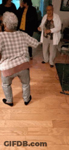 Older Women Dancing In Room GIF