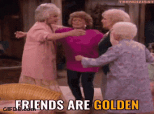 Older Women Dancing Together Friends Are Golden GIF