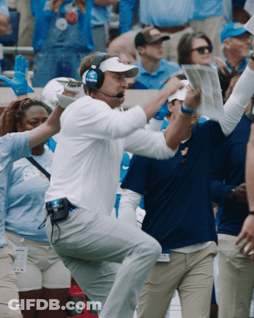 Ole Miss Coach High Jumping GIF