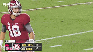 Ole Miss Vs Alabama Football 37-43 GIF