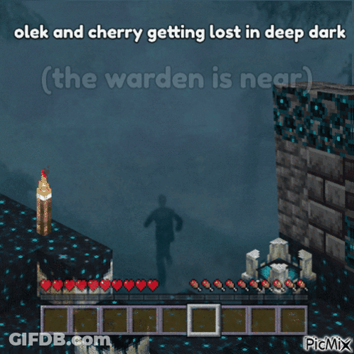 Olek And Cherry Are Getting Lost In Deep Dark And The Warden Is Near GIF