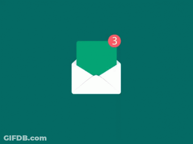 Olive Green Mail Notification GIF