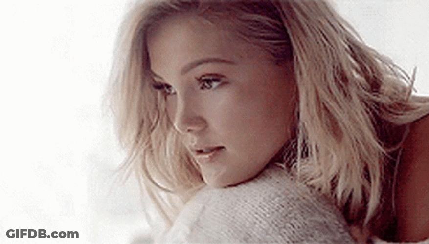 Olivia Holt With Pillow GIF
