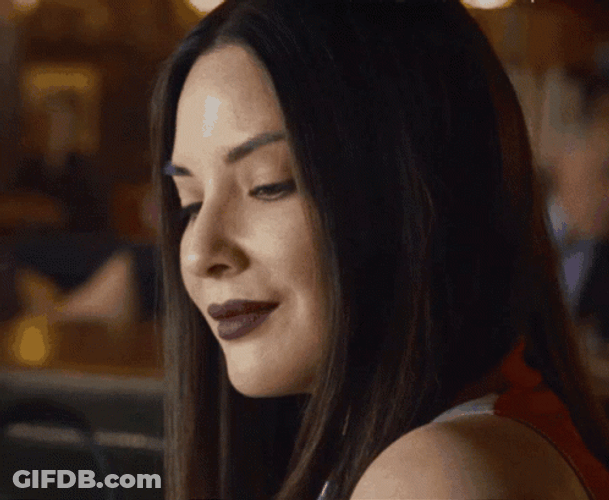 Olivia Munn Black Lips GIF