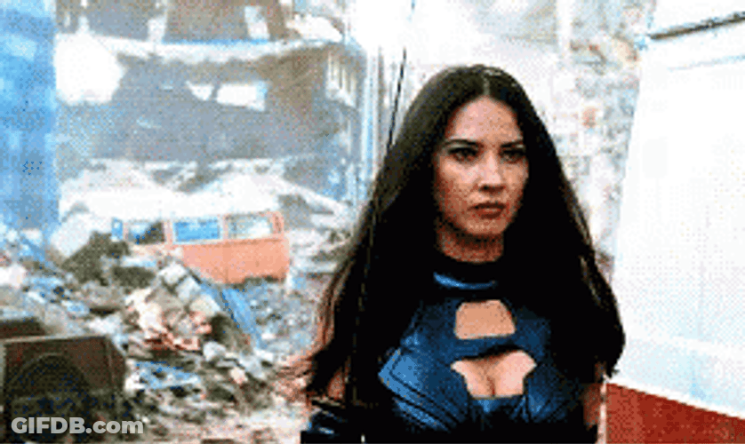 Olivia Munn Spinning Sword GIF