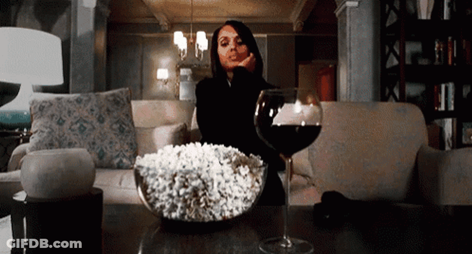 Olivia Pope Looking At Wine Glass GIF