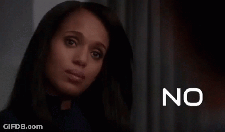 Olivia Pope Saying No GIF