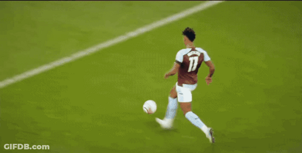 Ollie Watkins Guarding Ball GIF