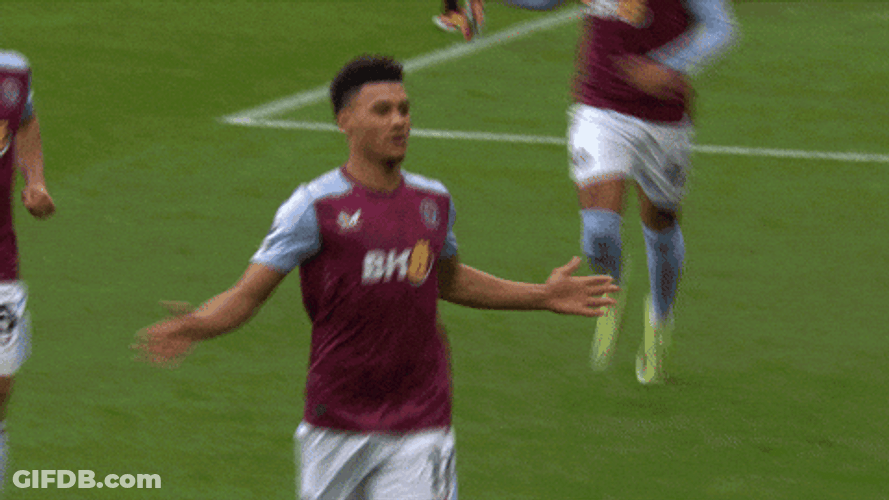 Ollie Watkins Open Arms Running GIF