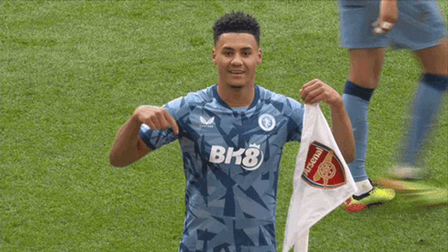 Ollie Watkins Proud Holding Flag GIF