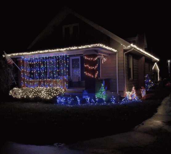 Olwyn Drive Clark Griswold Christmas Lights GIF