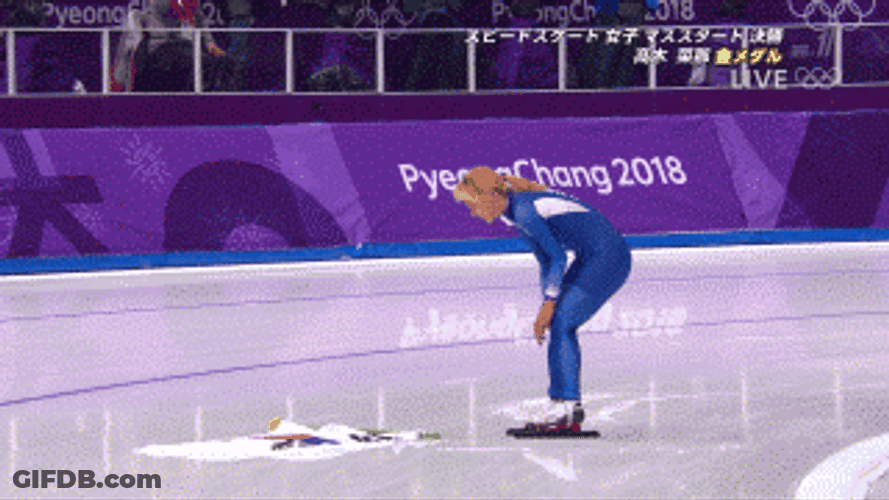 Olympic Athlete Bowing At Flag GIF