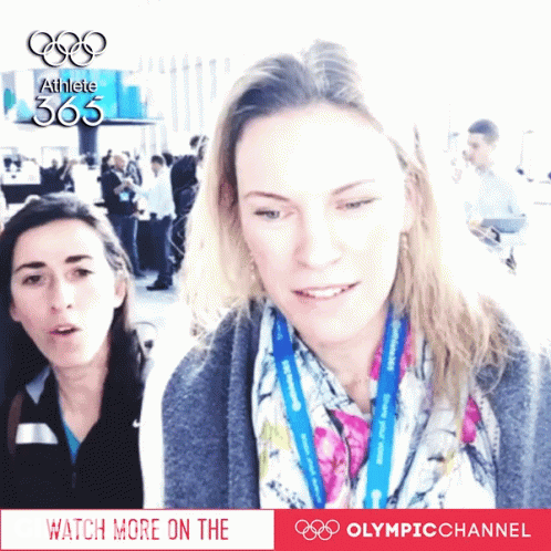 Olympic Channel Poster With Two Women GIF