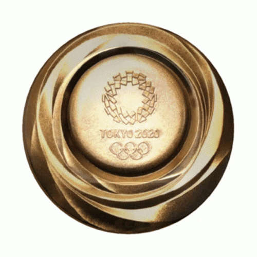 Olympic Gold Medal Tokyo Spinning GIF