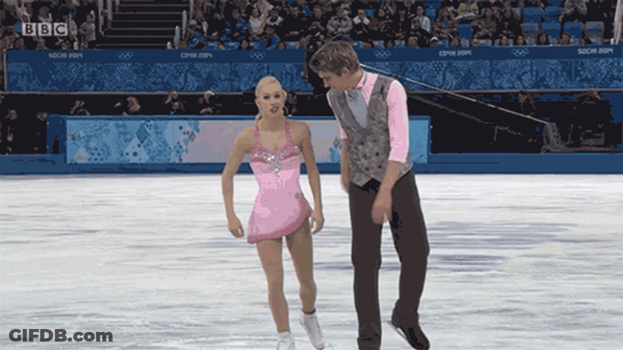 Olympic High Five Fail GIF