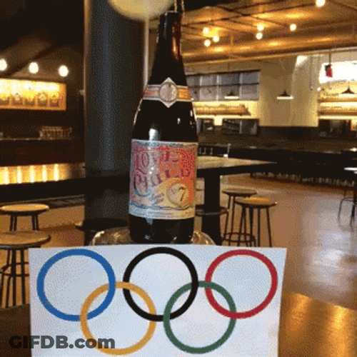 Olympic Rings Beer Gold Medalist GIF