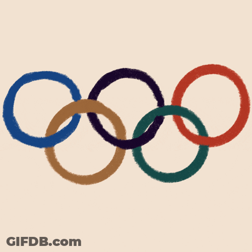 Olympic Rings Beige Background GIF