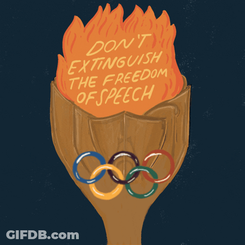 Olympic Rings Freedom Of Speech GIF