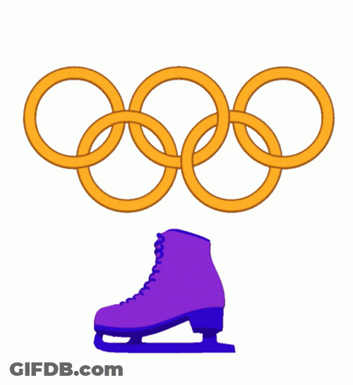 Olympic Rings Ice Skating GIF