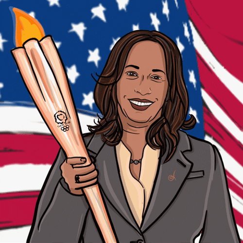 Olympic Torch Kamala Harris GIF