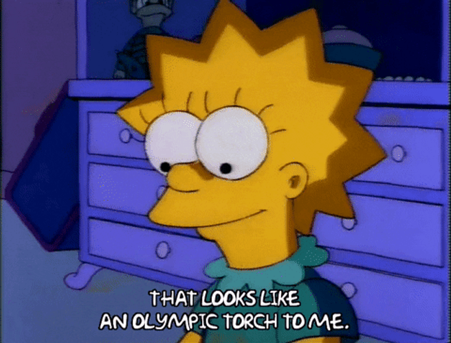 Olympic Torch Lisa Simpson GIF