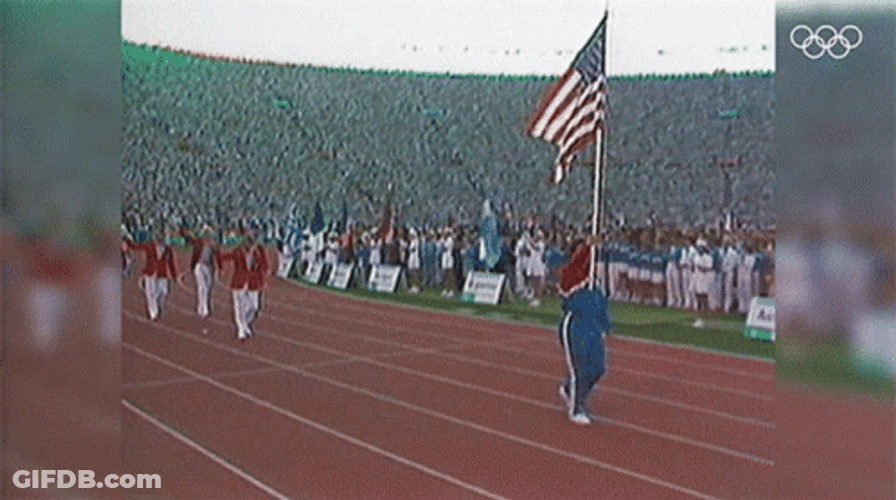 Olympics American Flag Waving GIF