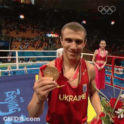 Olympics Kissing Medal GIF